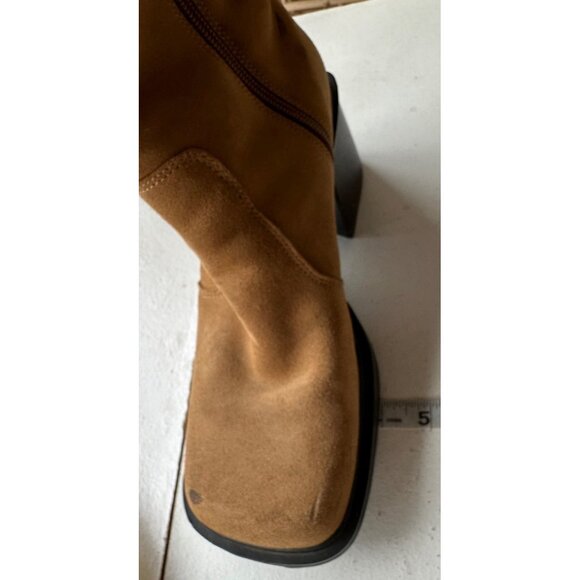 Unlisted Brand Women's Leather Upper Tan Mid Heel Boots w/Side Zip Size 8M-READ - Picture 8 of 16